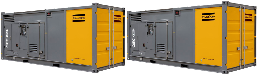 Дизельные генераторы Atlas Copco серии QEC в контейнере